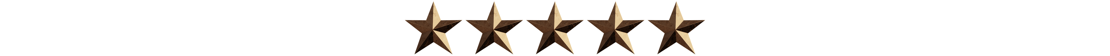 graphic of five brass stars