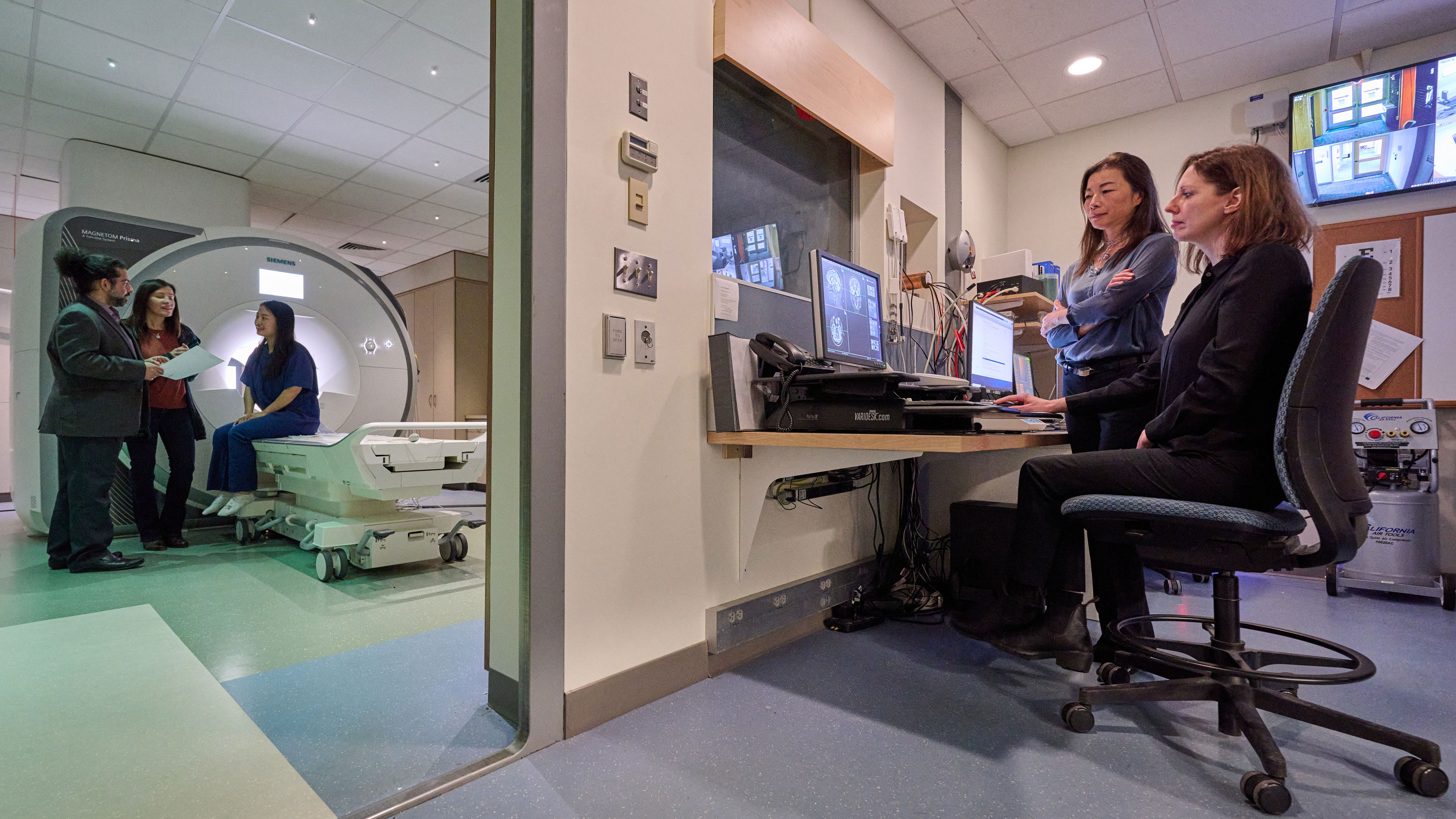 Dr. Fumiko Hoeft in a laboratory at the UConn Waterbury campus