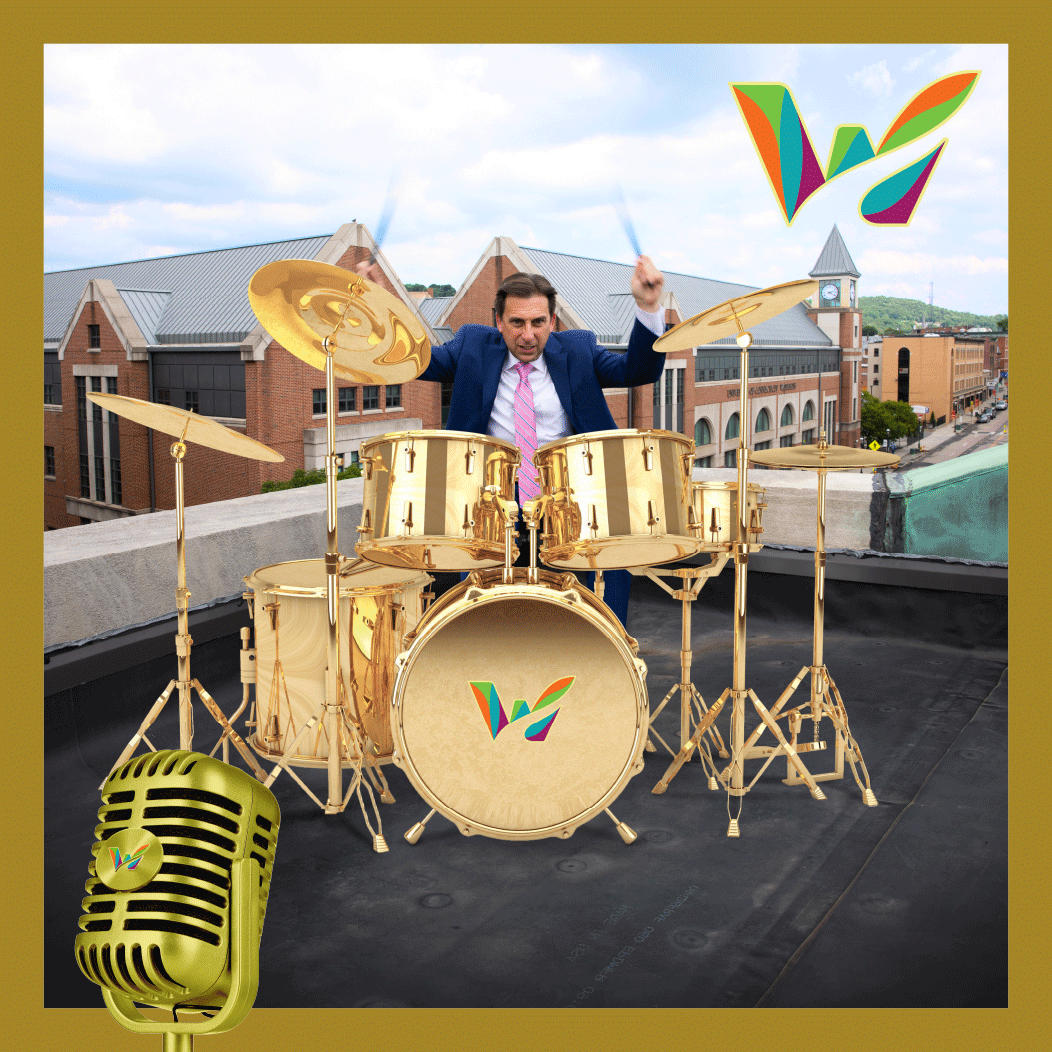 Joe Gramando of Green Hub Development on top of the Brown Building in Waterbury, CT