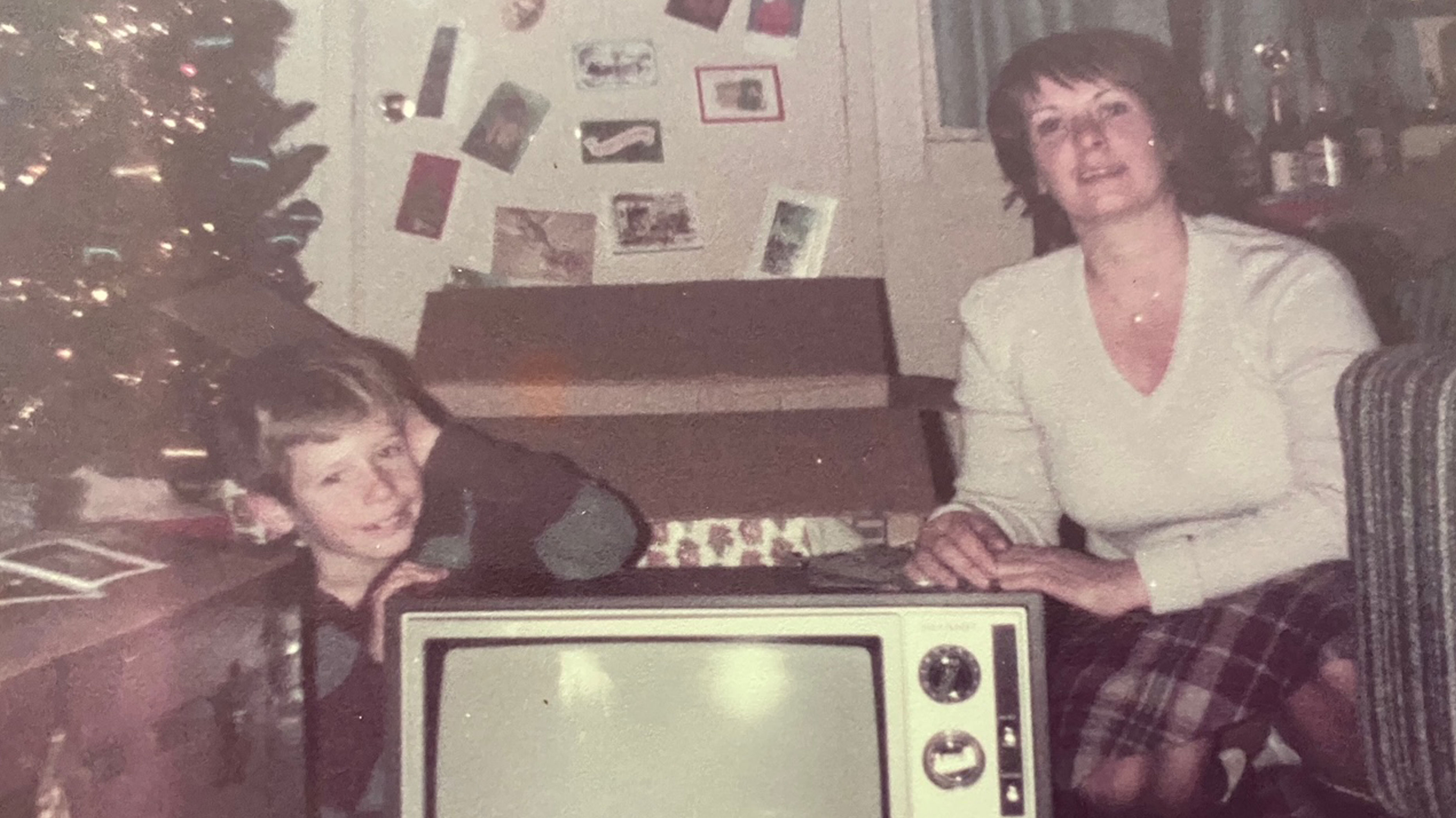 A young Jim O'Rourke with his mother Dorothy in the Bronx