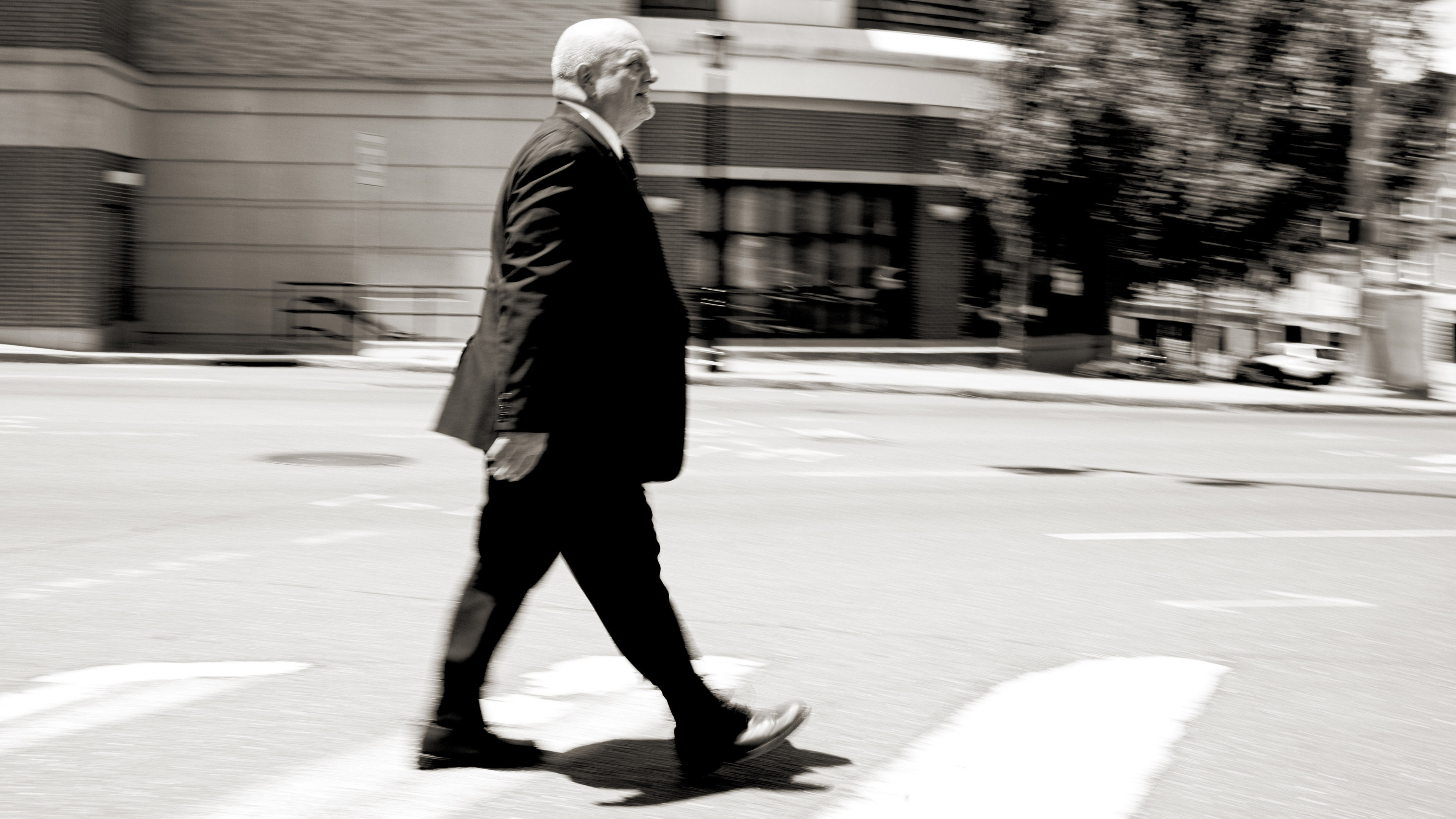 Dr. Steven Schneider of Sant Marys Hospital taking a walk through downtown Waterbury