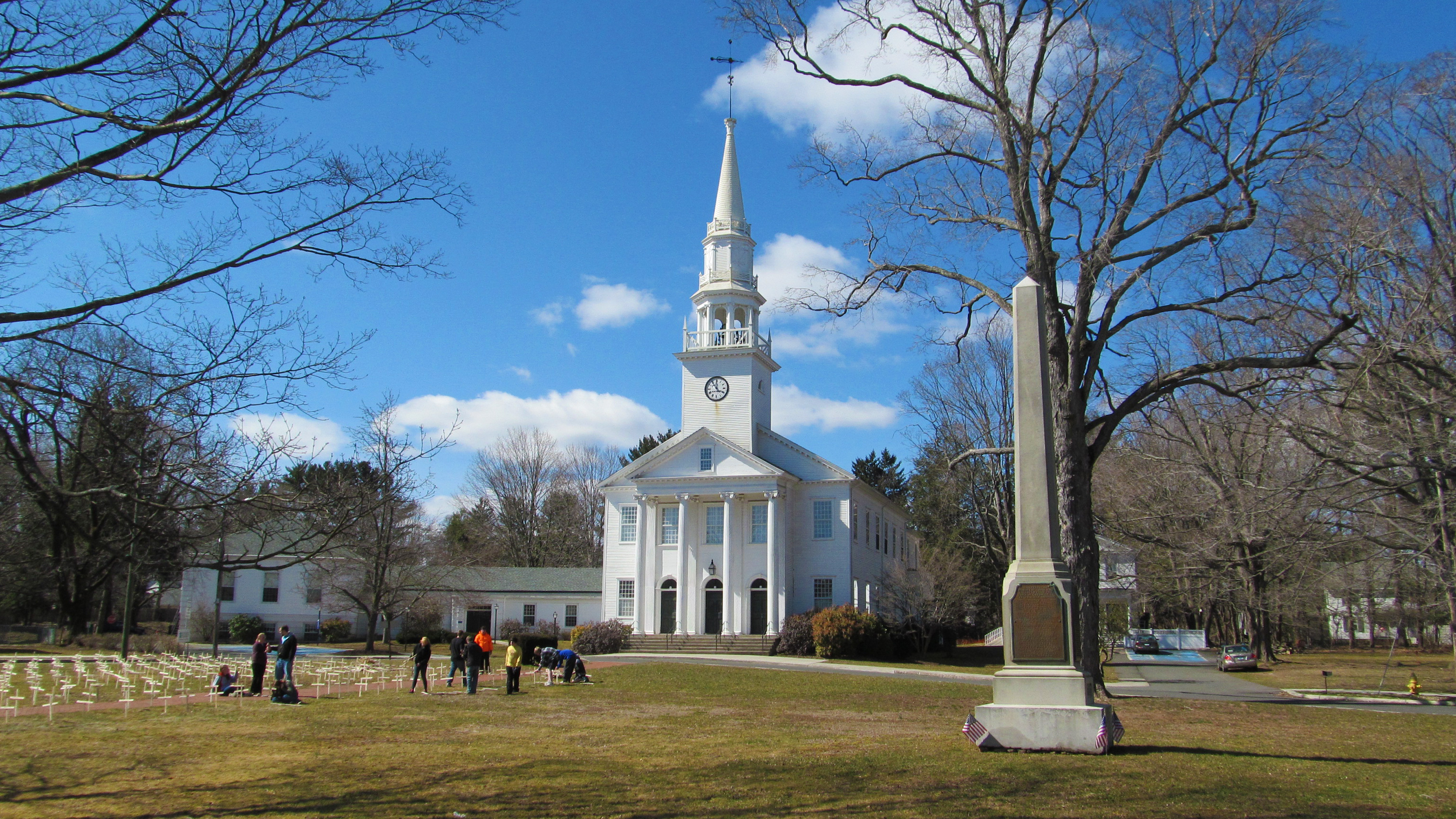 The First Congregational Church in the Cheshire Village area of Cheshire, CT