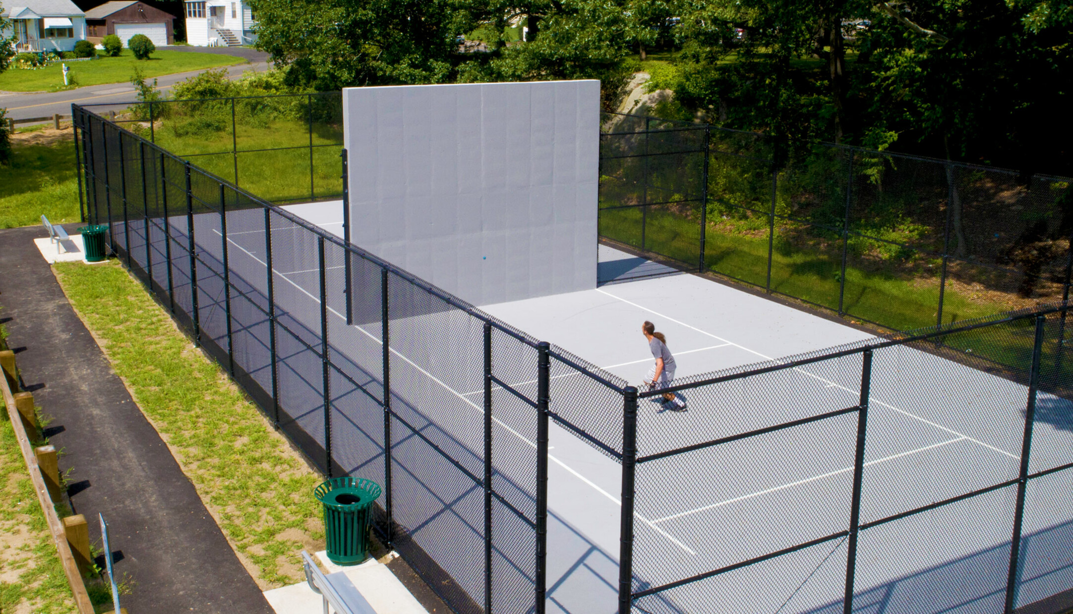 A handball court in the Lakewood neighborhood of Waterbury