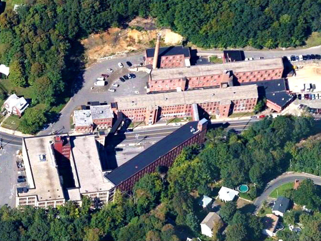 Aerial view of The Old Pin Shop location in Oakville, Connecticut